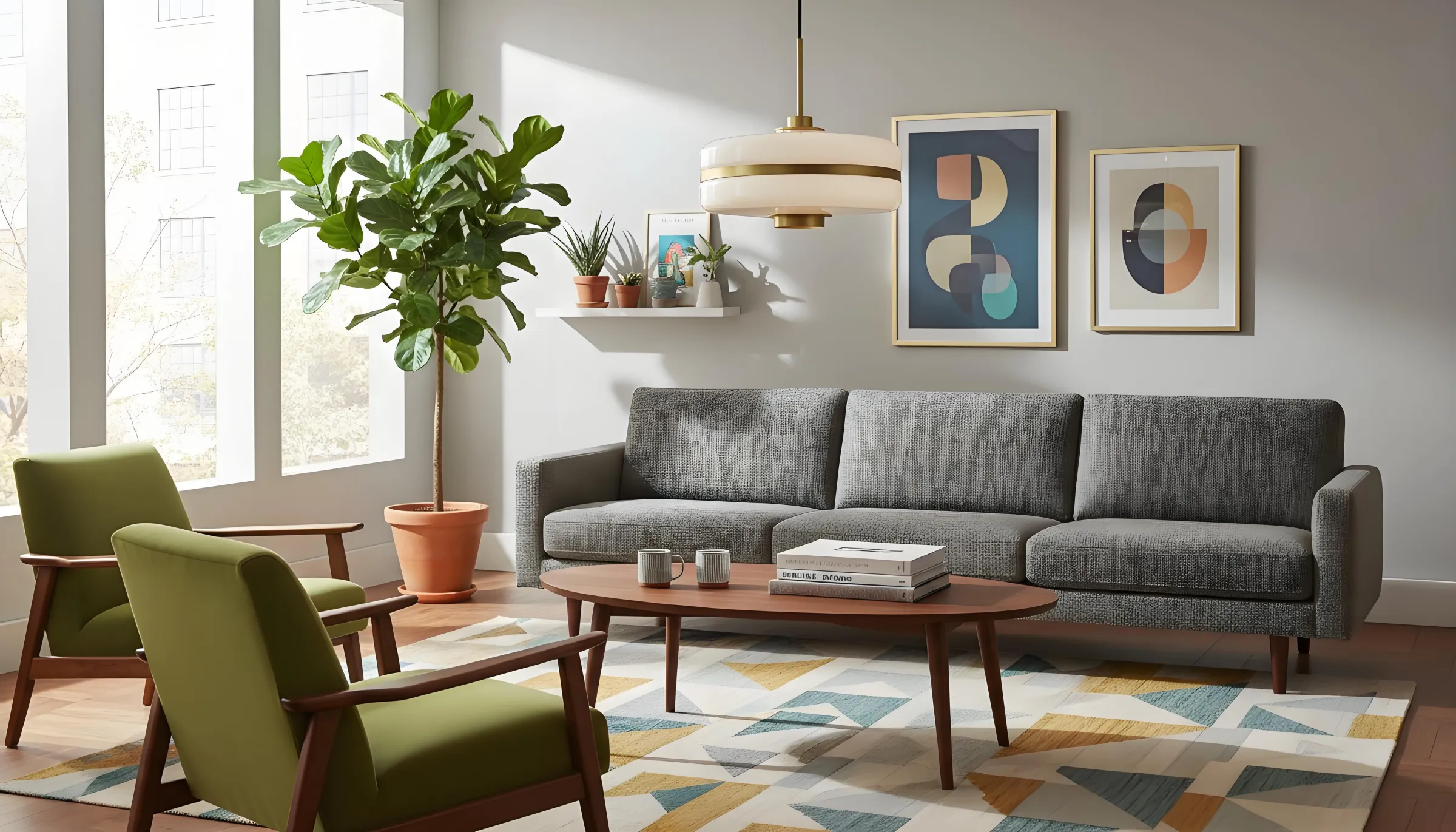 Masiro hanglamp in een woonruimte
