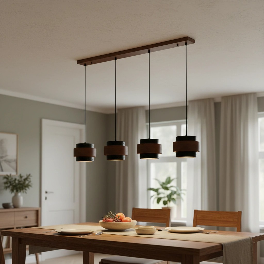 Travertin hanglamp interieurdetail