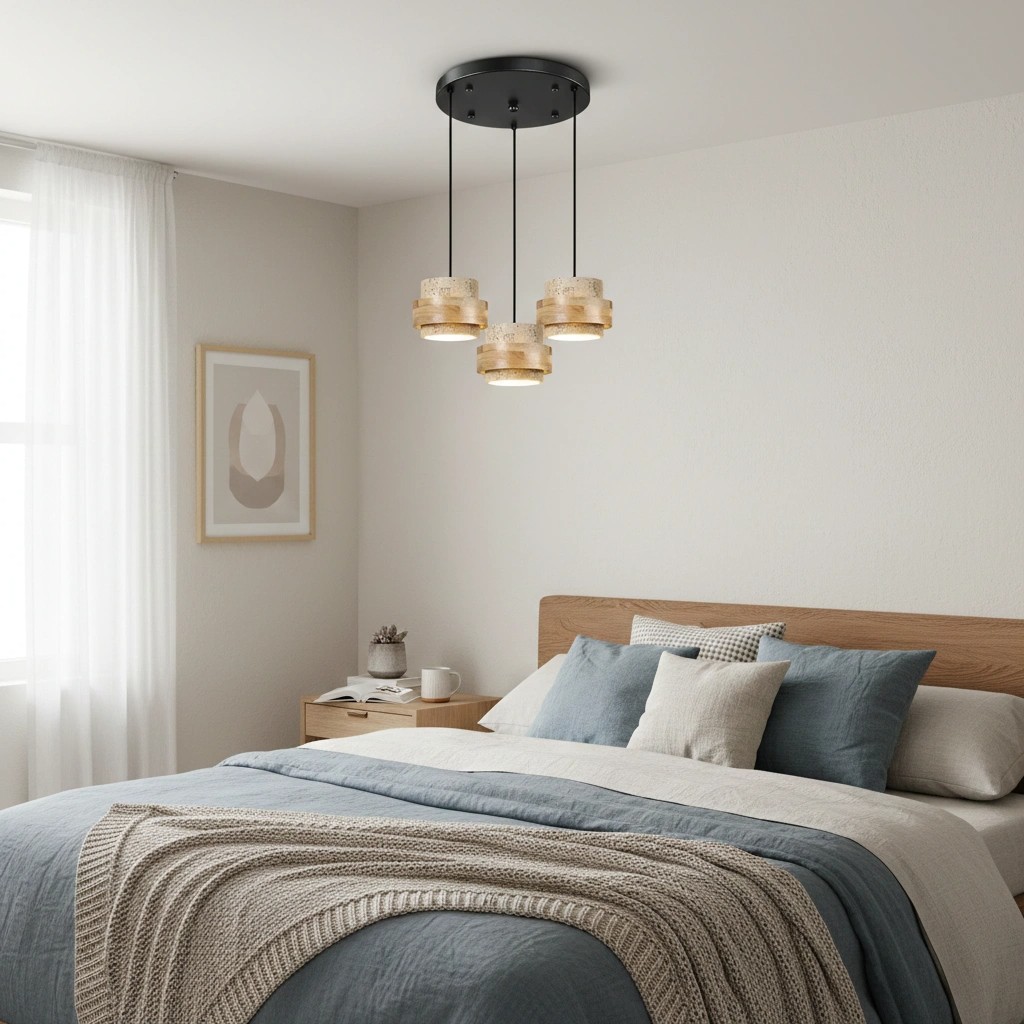 Travertin hanglamp keuken