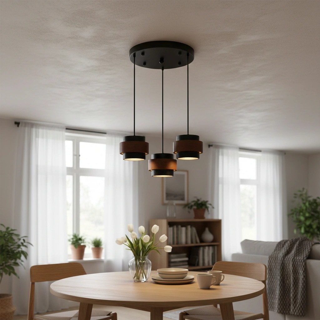 Travertin hanglamp warme gloed