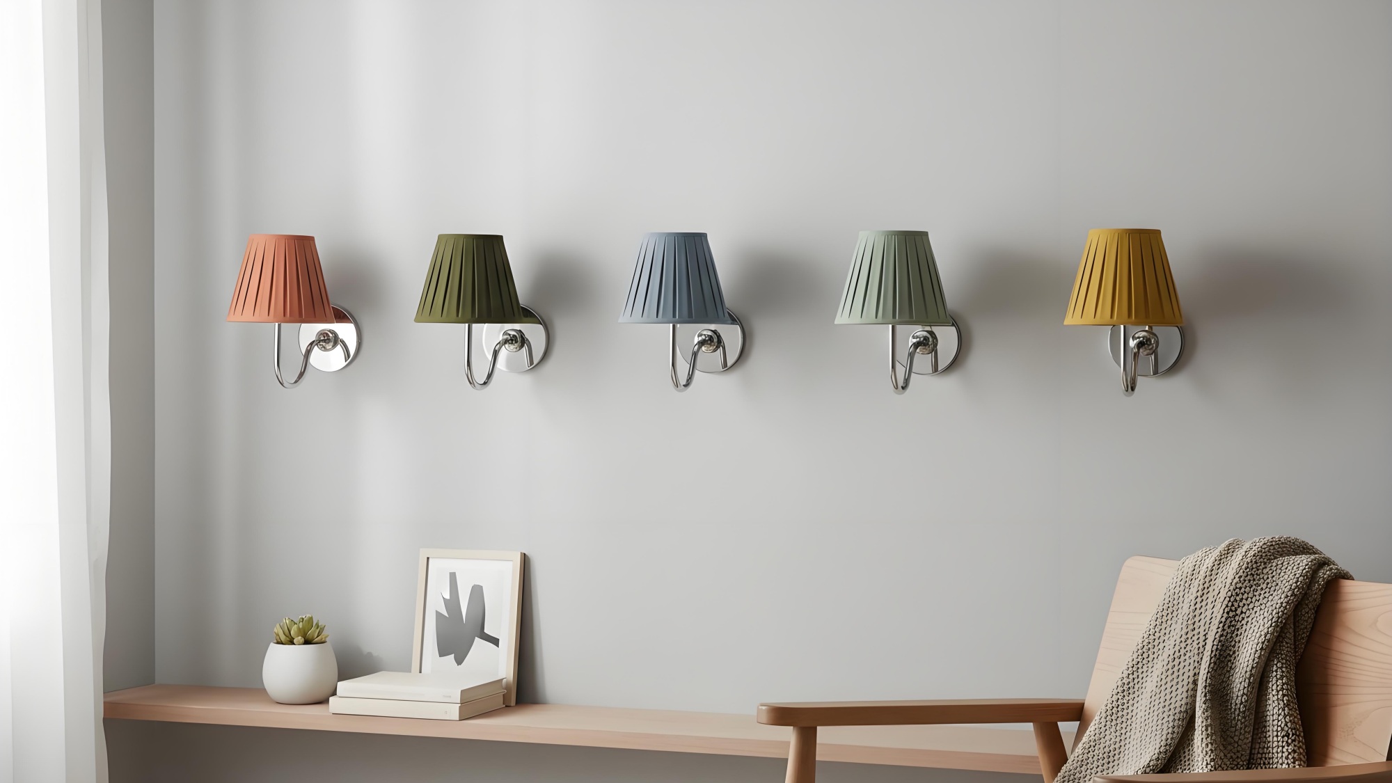 Luvora wandlamp in een woonkamer