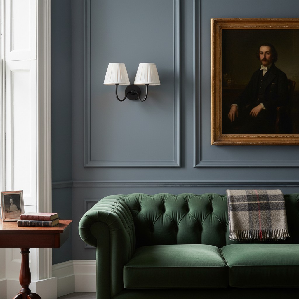 Dubbele Luvora wandlamp in een woonkamer