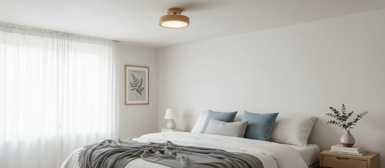 Minimalistische plafondlamp met zacht licht