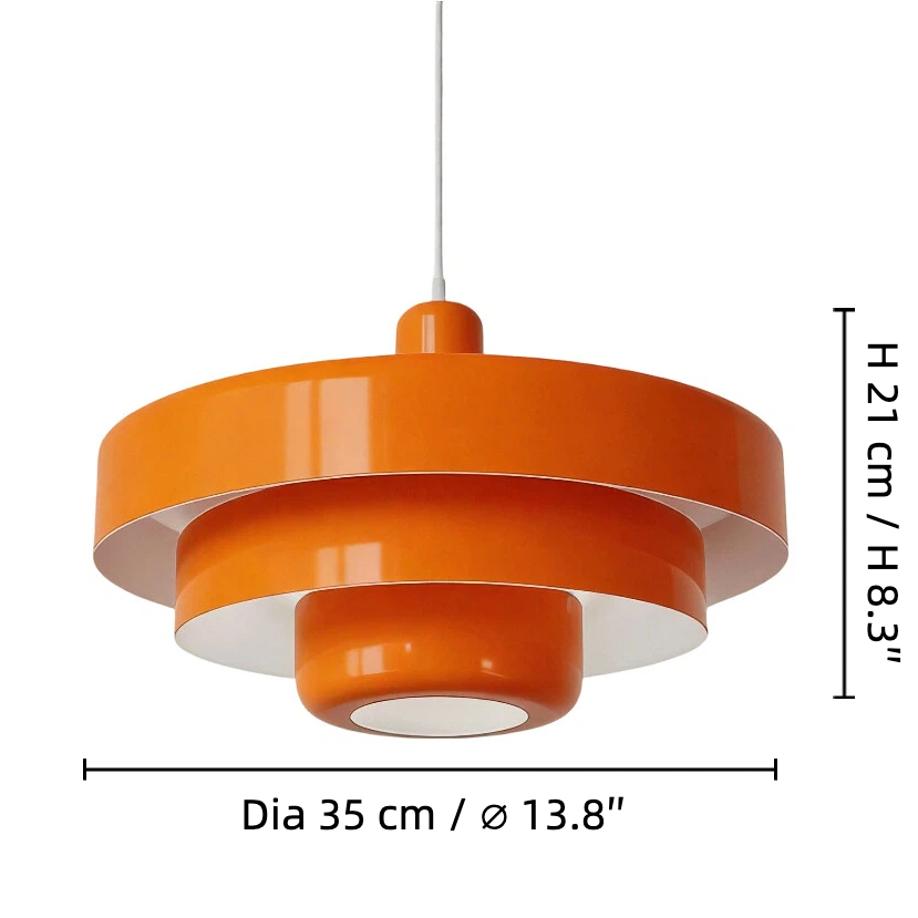 1 Hoofd Nordic Macaron hanglamp maatdiagram