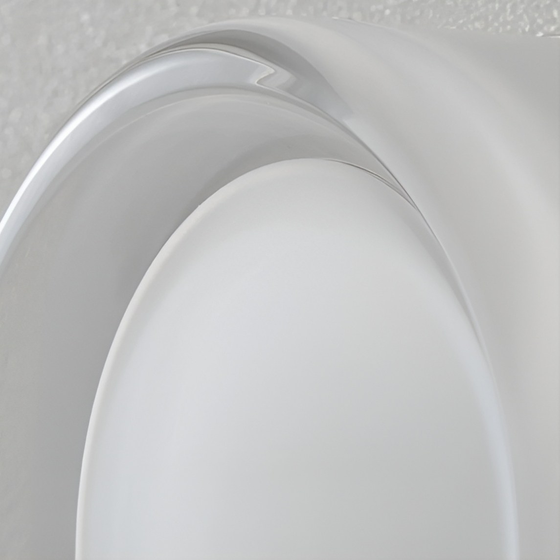 Witte acryl rand detail van de LumiCurve wandlamp