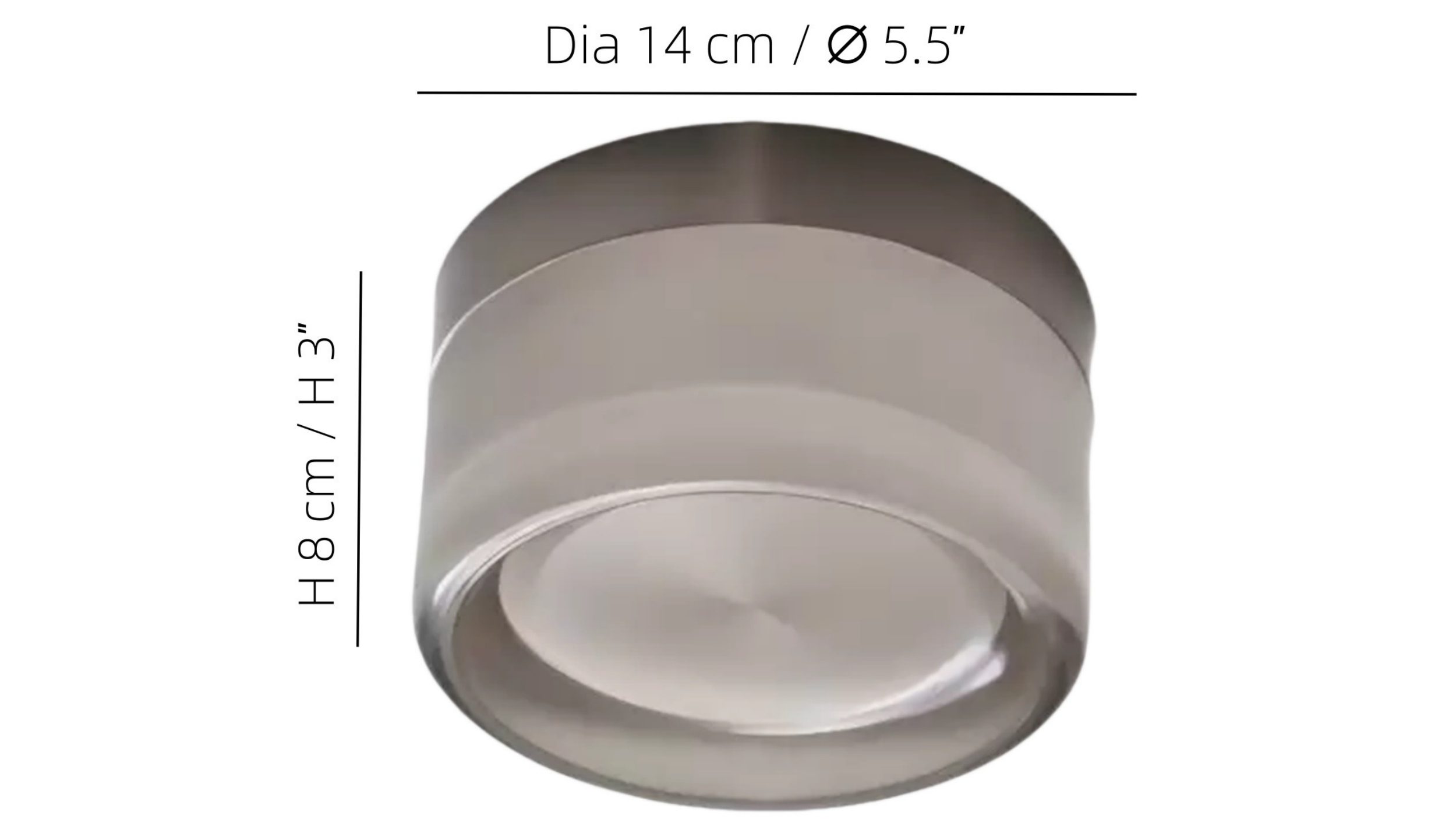 Afmetingen van de LumiCurve wandlamp