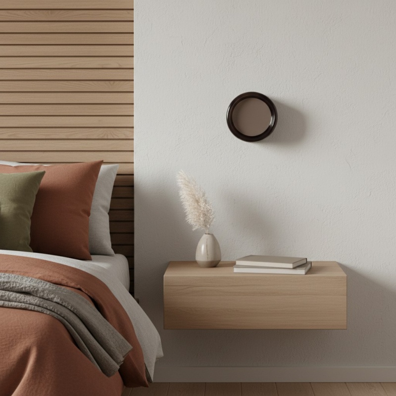 LumiCurve wandlamp naast bed