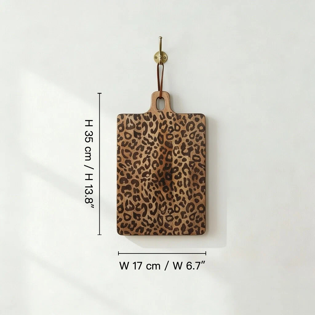 Vierkant klein model met maat W 17 cm × H 35 cm