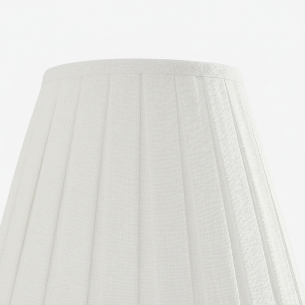 Witte geplooide lampenkap detail