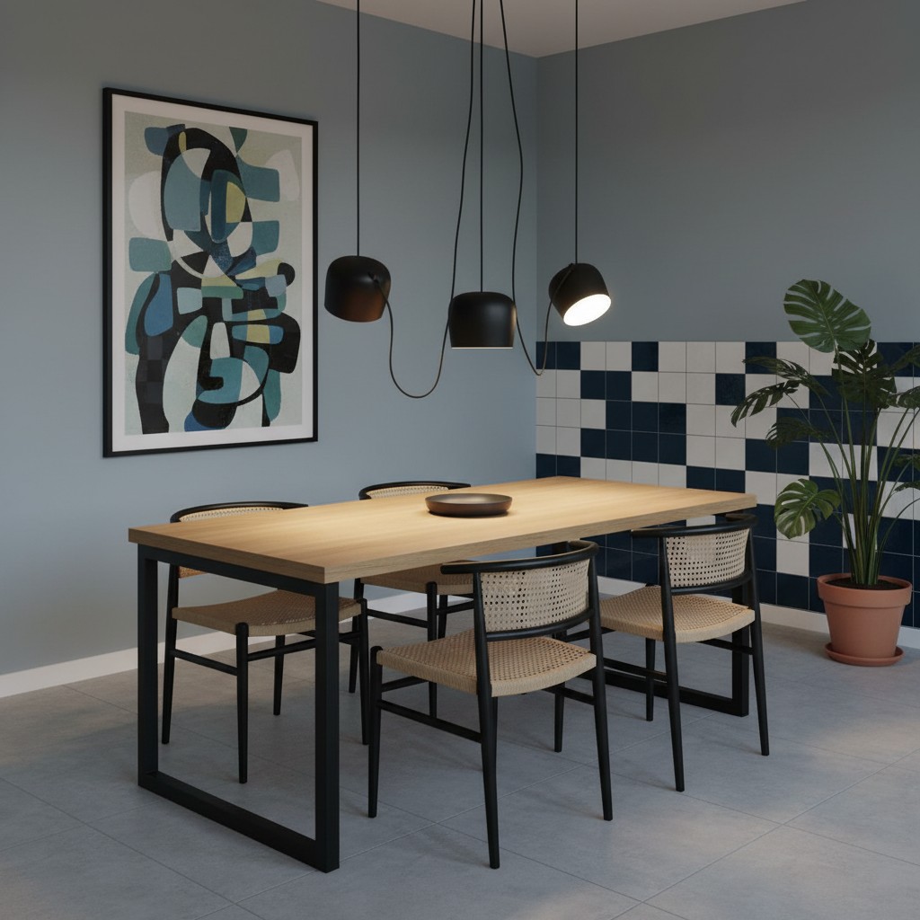 Aim hanglamp boven een eettafel