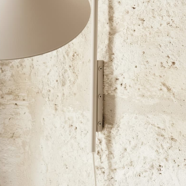 Detail van de wandbevestiging