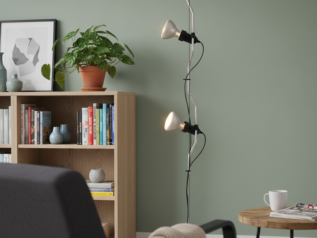 Parentesi lamp in interieur met boekenkast