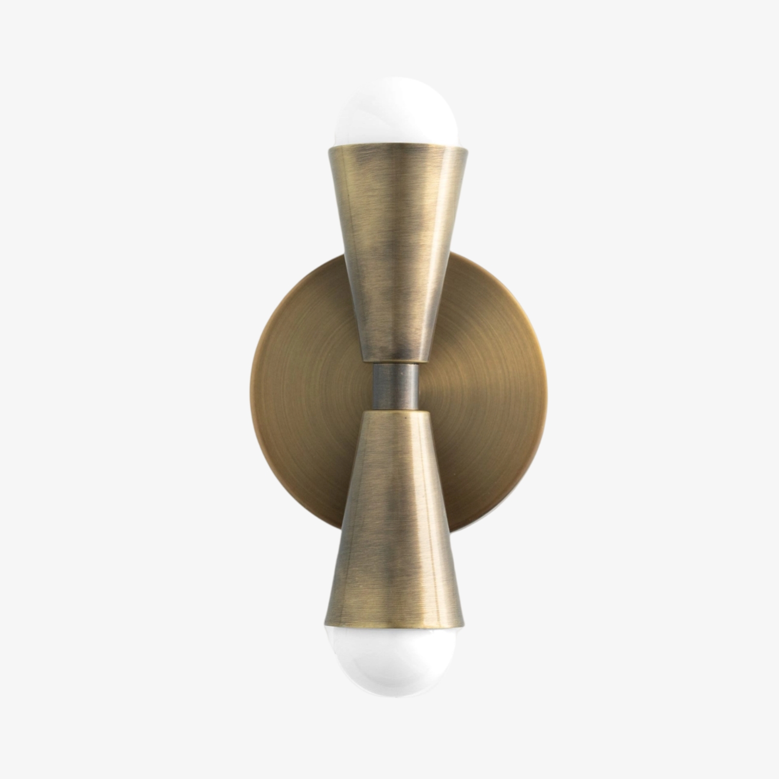 Pyralis wandlamp in antique brass