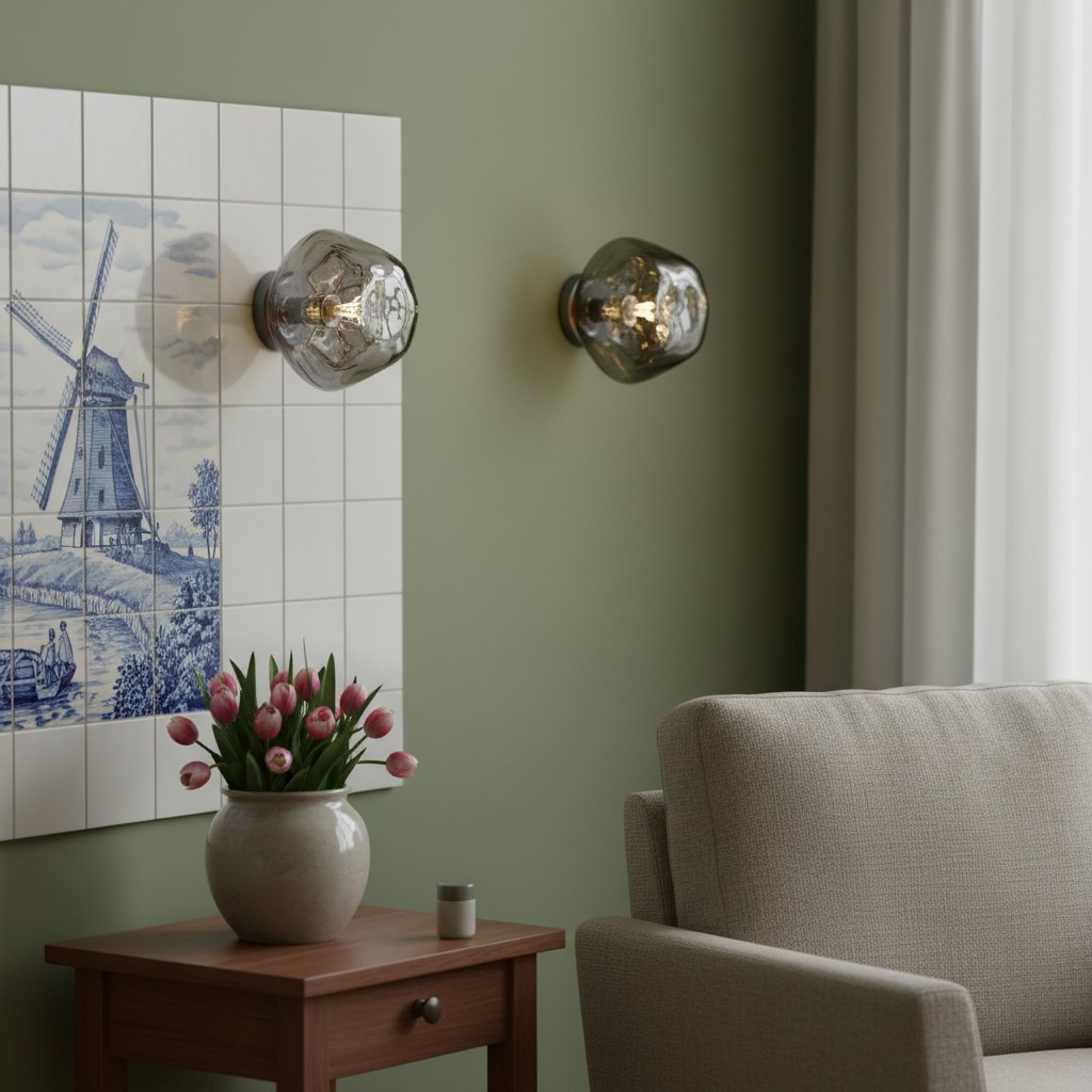 Lava wandlampen bij decoratieve wandtegels