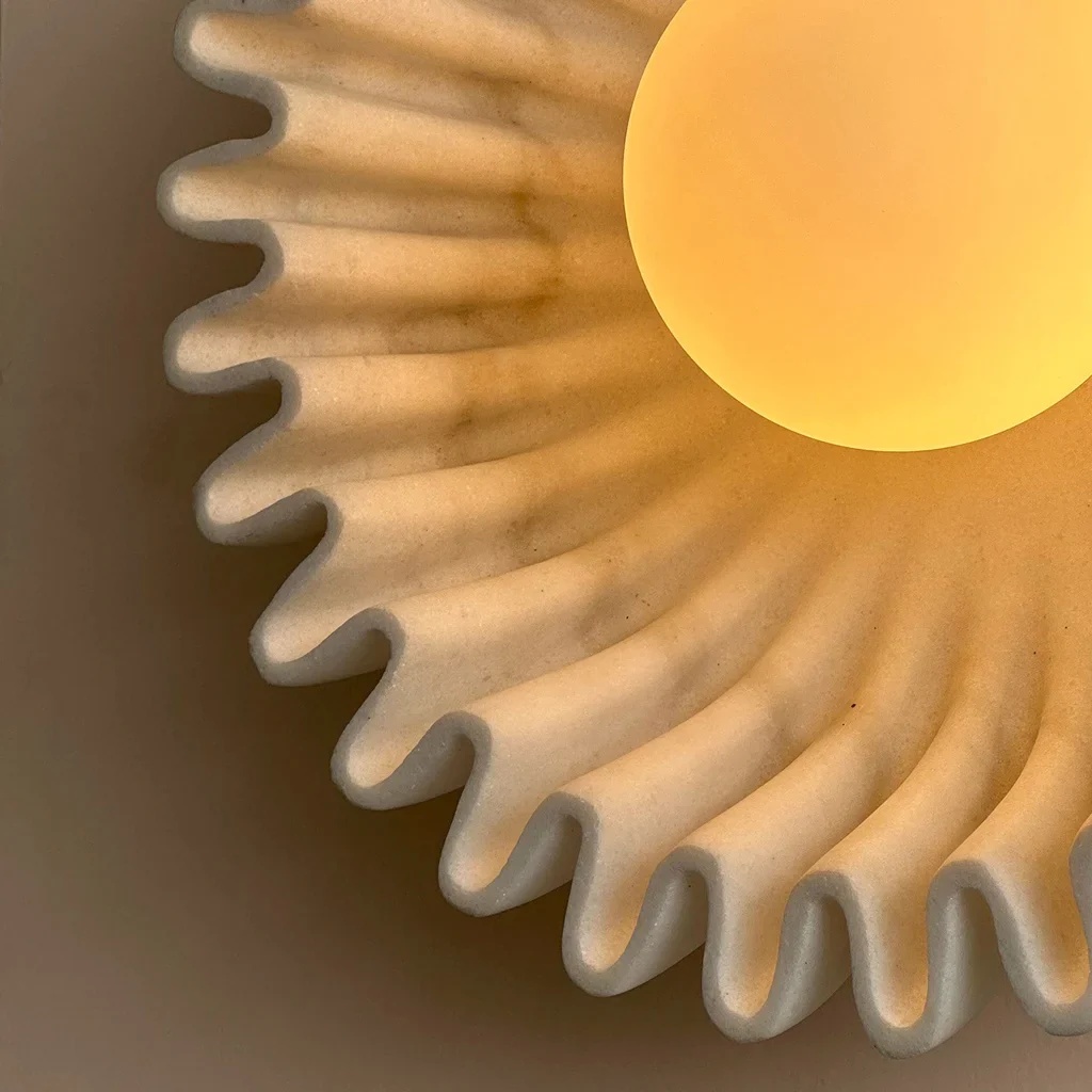Lichtdetail van de Glova wandlamp