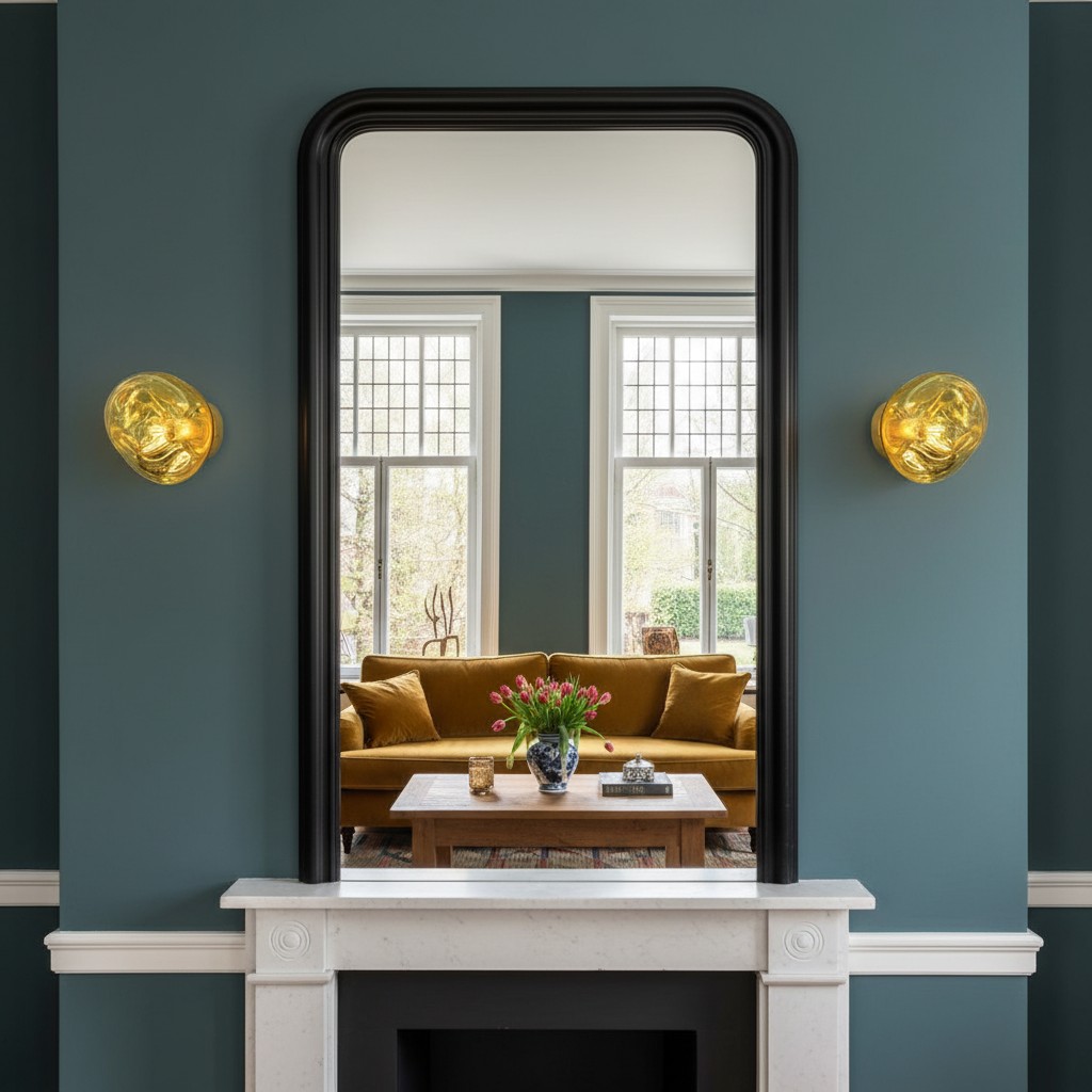 Lava wandlampen op blauwe wand