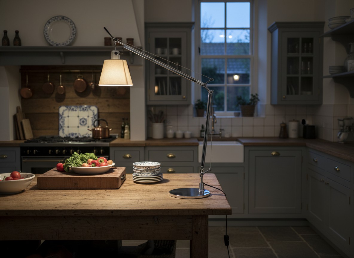 Nexoro architectenlamp in keukeninterieur