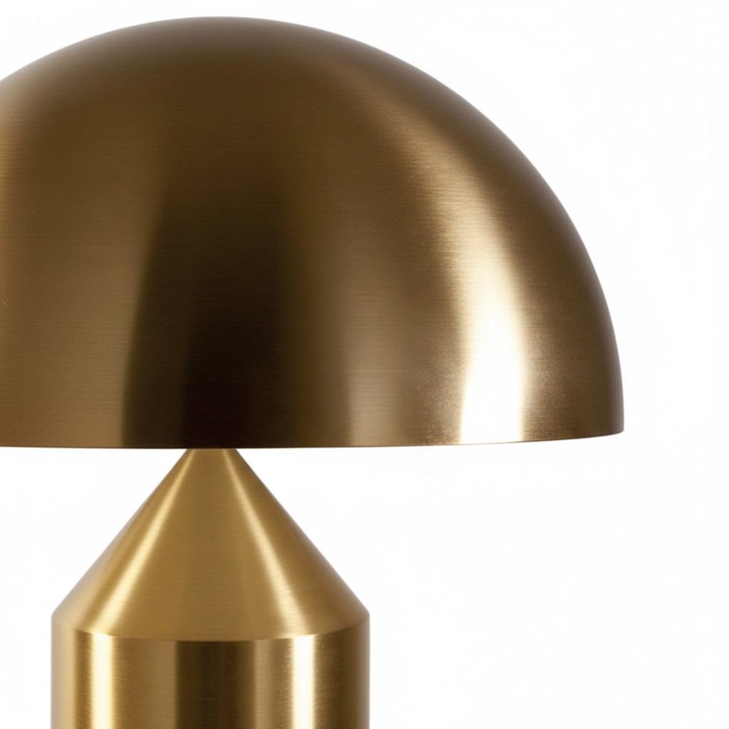 Ontwerpdetail van gouden HaloVell lamp