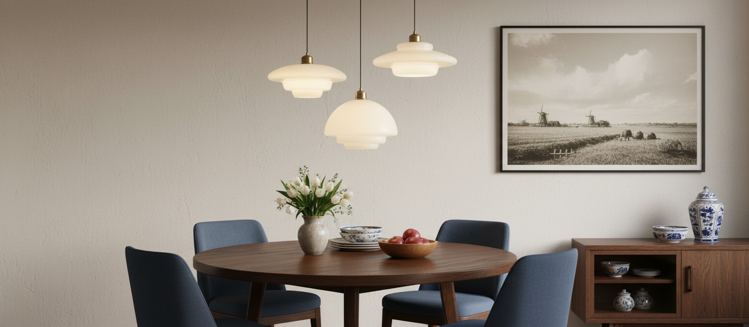 Beschikbare opties voor Opalisse hanglampen boven een eettafel