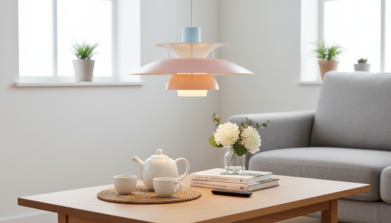Gelaagde hanglamp in Morandi-stijl