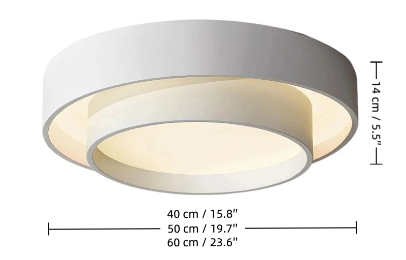 Afmetingen van de gelaagde schijf LED-plafondlamp