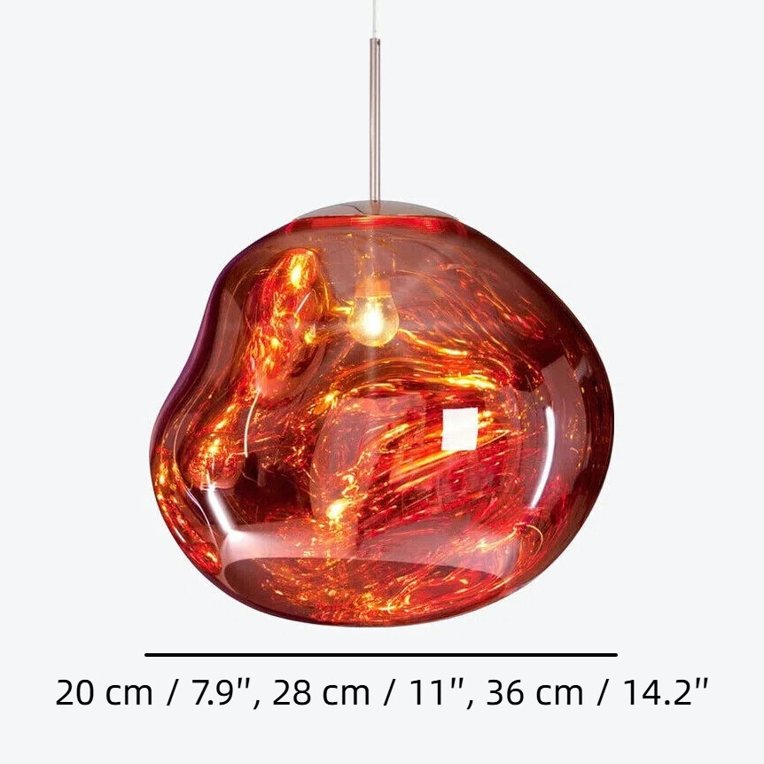 Afmetingen lavaglas hanglamp