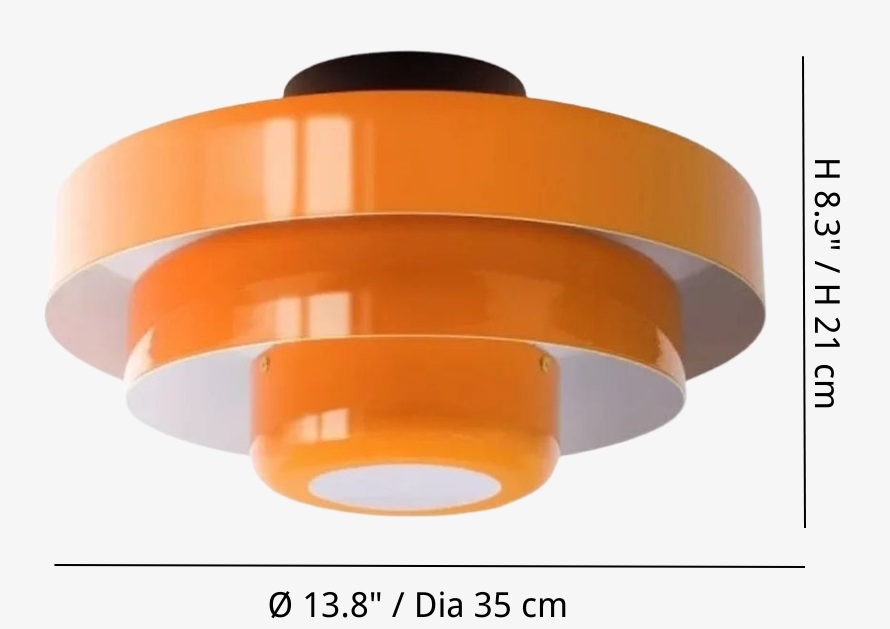 Afmetingen van de Veleora plafondlamp