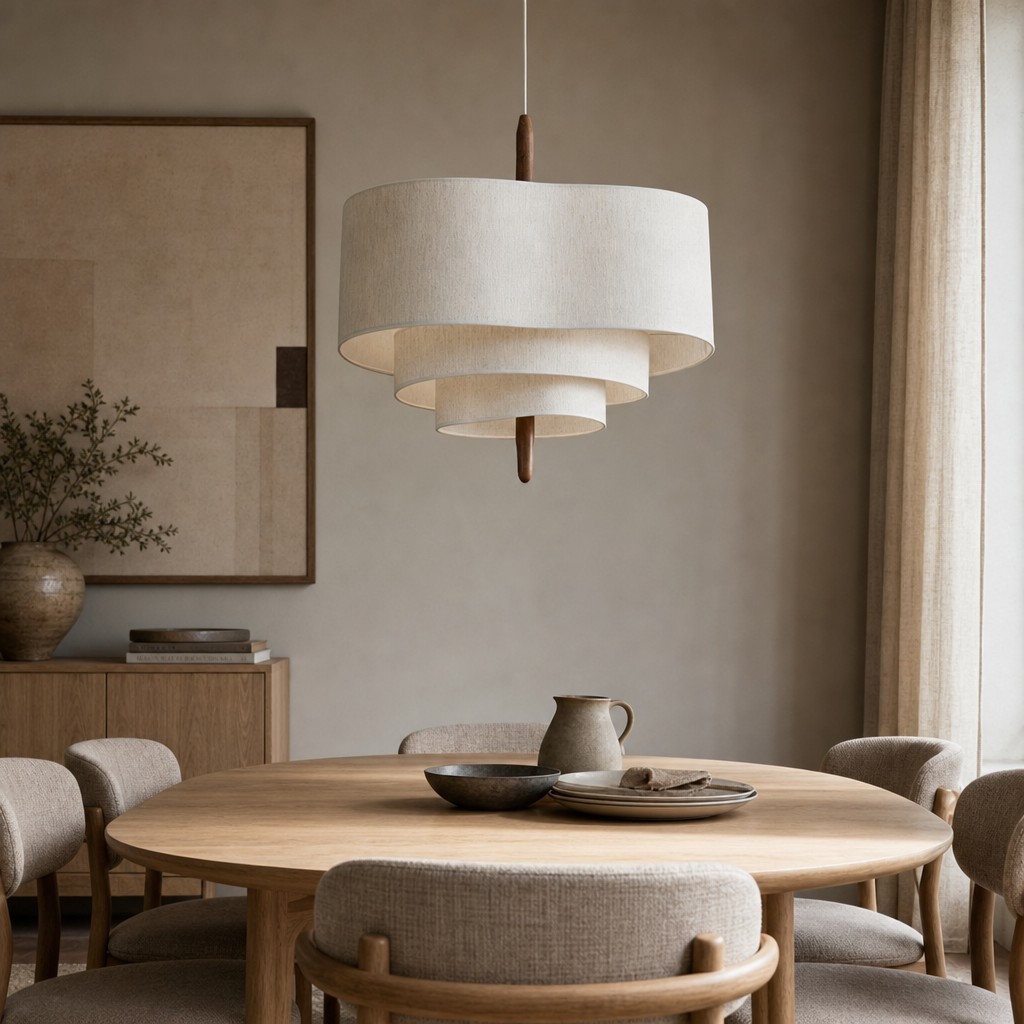 Softlume hanglamp boven eettafel