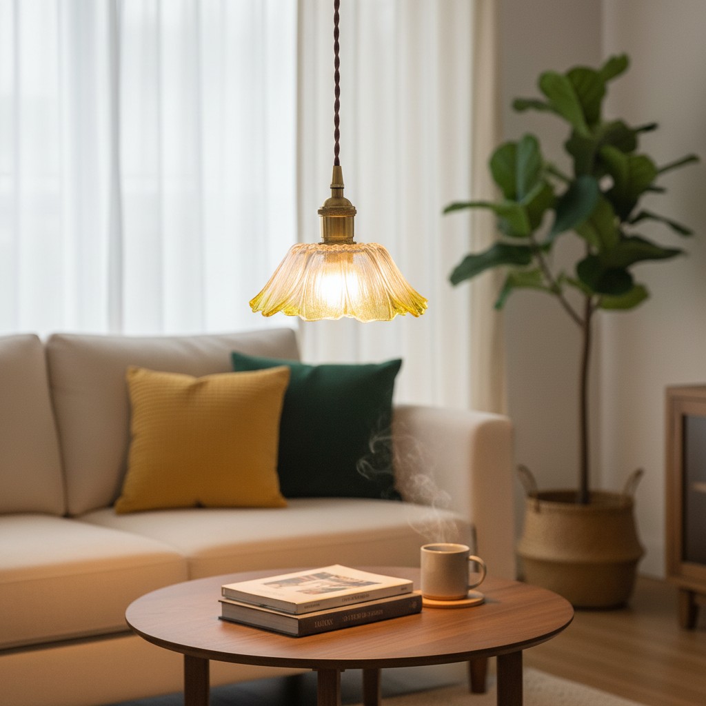 Klein formaat sfeerbeeld lotus lamp