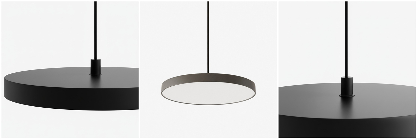 Close-up van de Feranox schijfvormige hanglamp