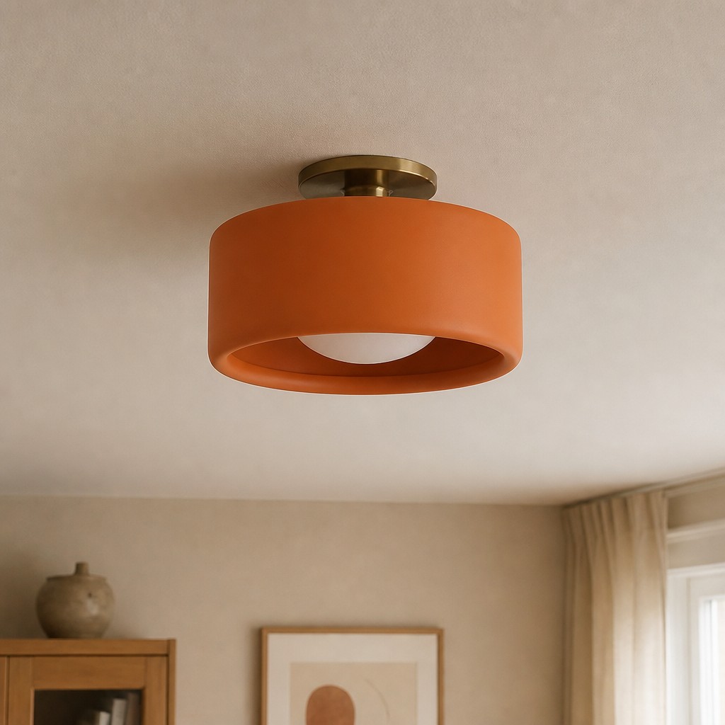 Cerova plafondlamp oranje uitvoering