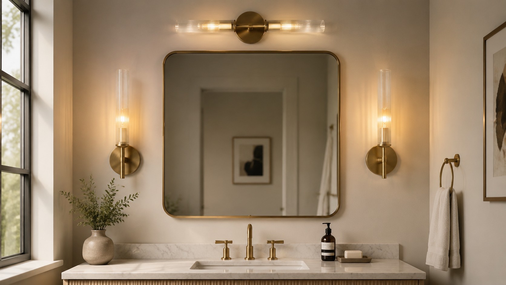 Bravira geribbelde glazen wandlamp