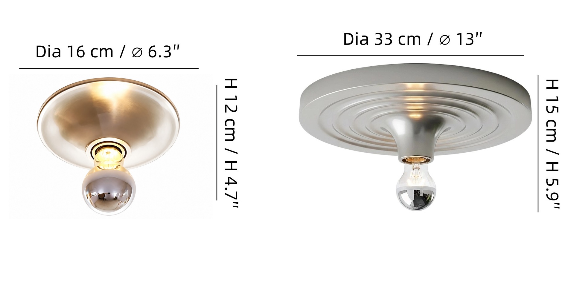 Productgrootte Bauhaus lamp