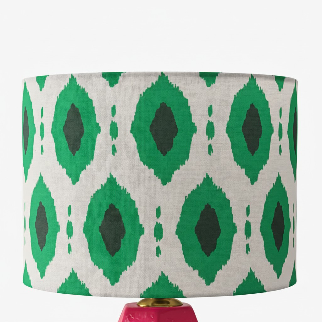 Detail van de groene patroonkap