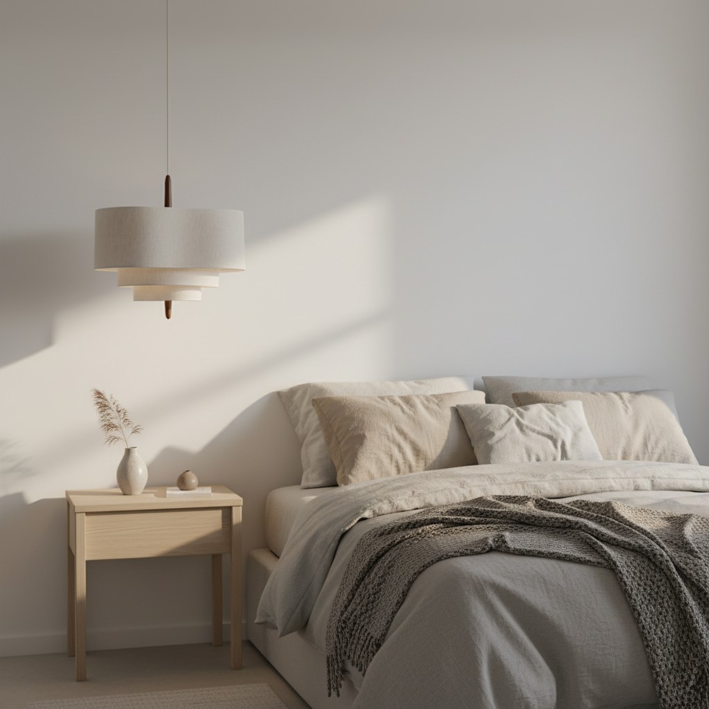 Softlume hanglamp in slaapkamer