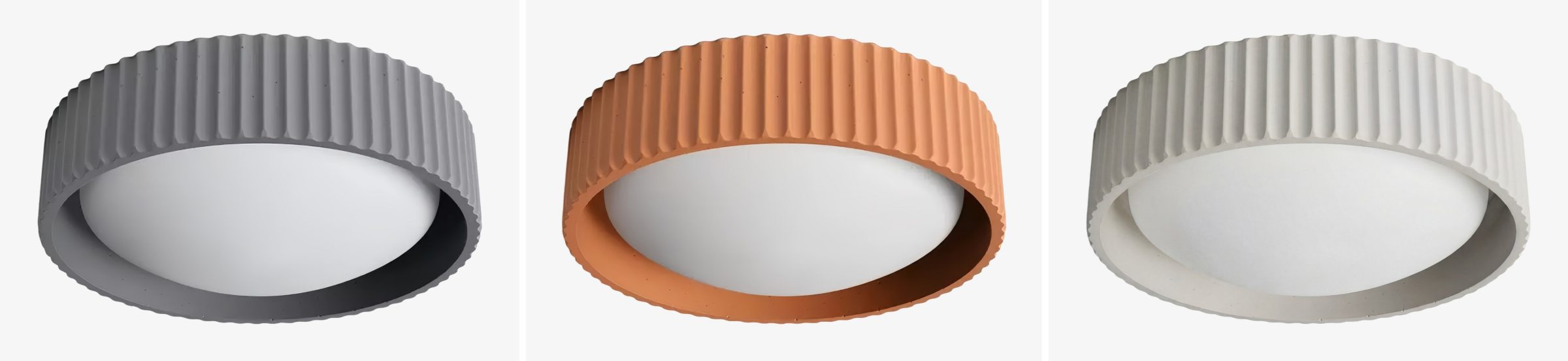 Acrion kleurafwerkingen grijs terracotta en wit