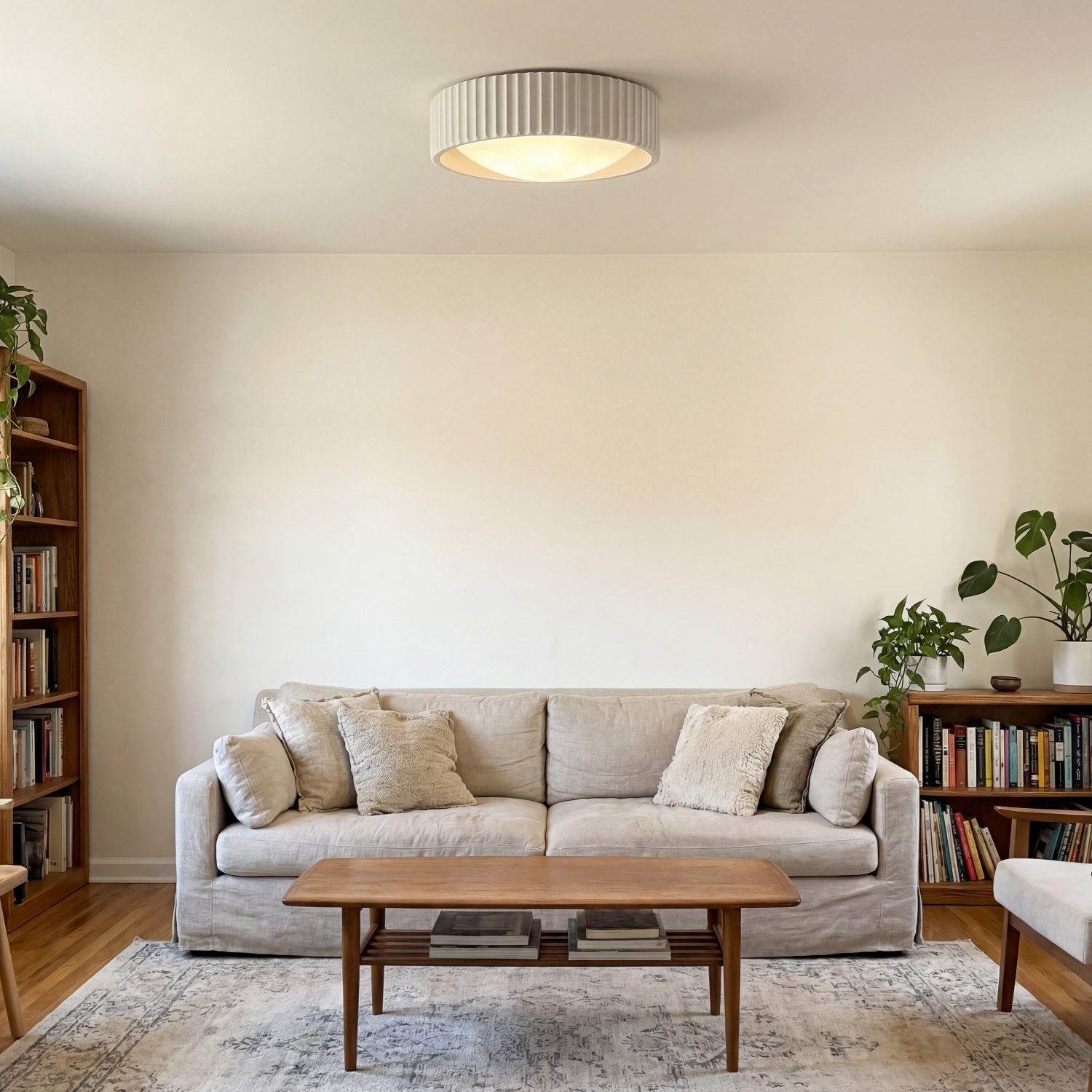 Acrion plafondlamp in een woonkamer voor aankoopinformatie