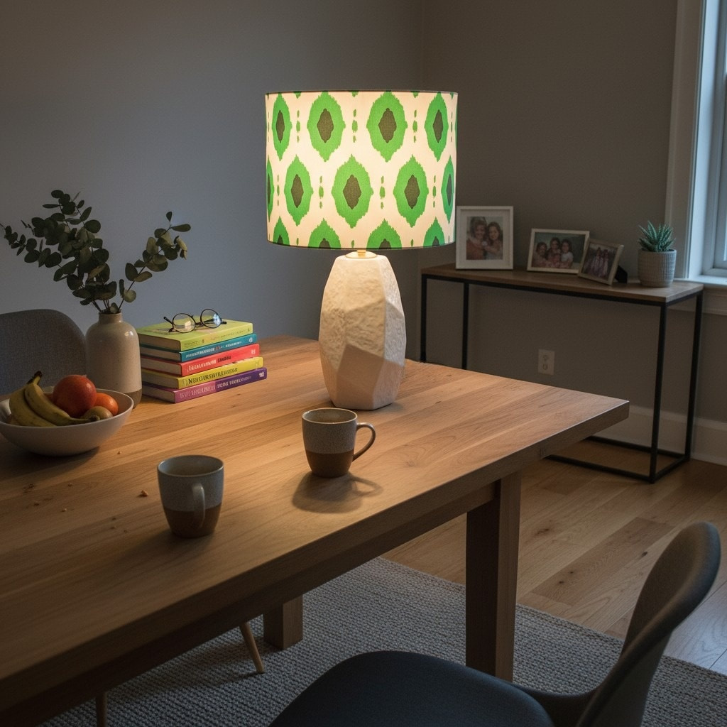 Arivane tafellamp op een eettafel