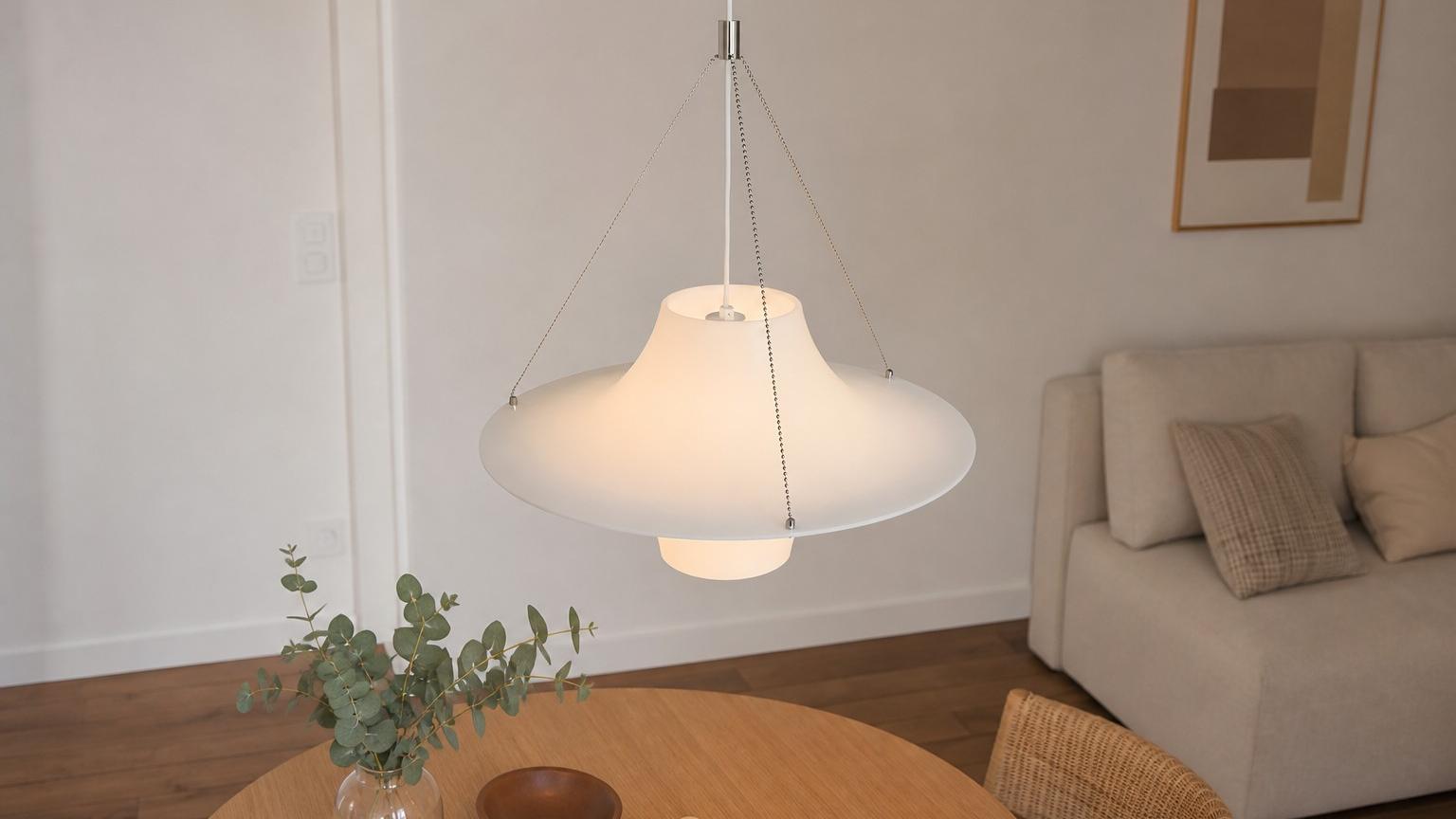 Saebery hanglamp in een woonkamer