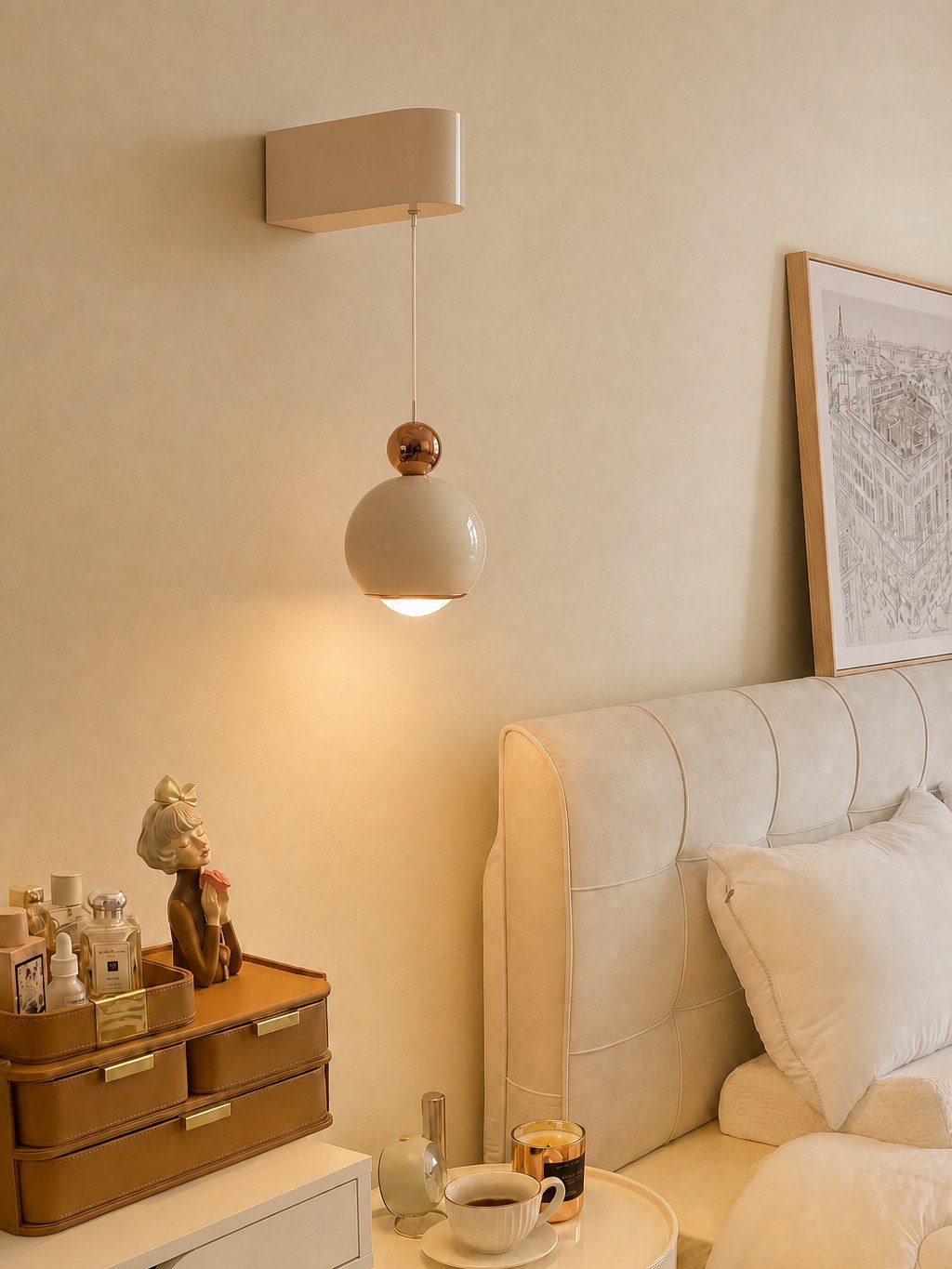 Glintap hanglamp in een echt interieur