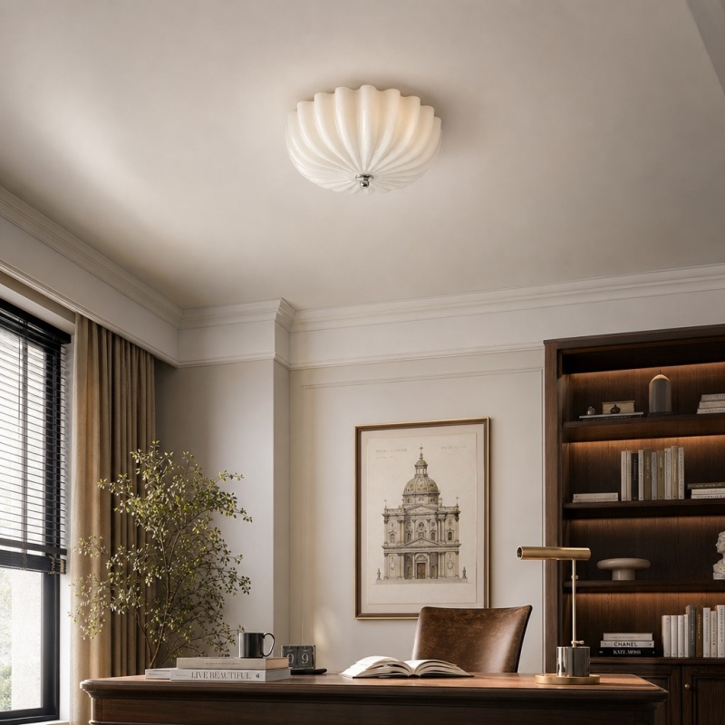 Durnic plafondlamp in studeerkamer