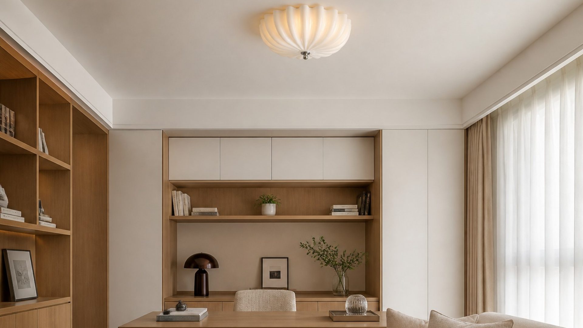 Durnic plafondlamp in een warm modern interieur
