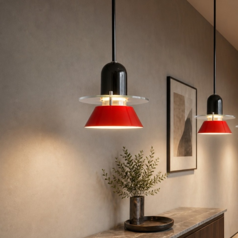 Moxellan hanglamp in gang of woonkamer