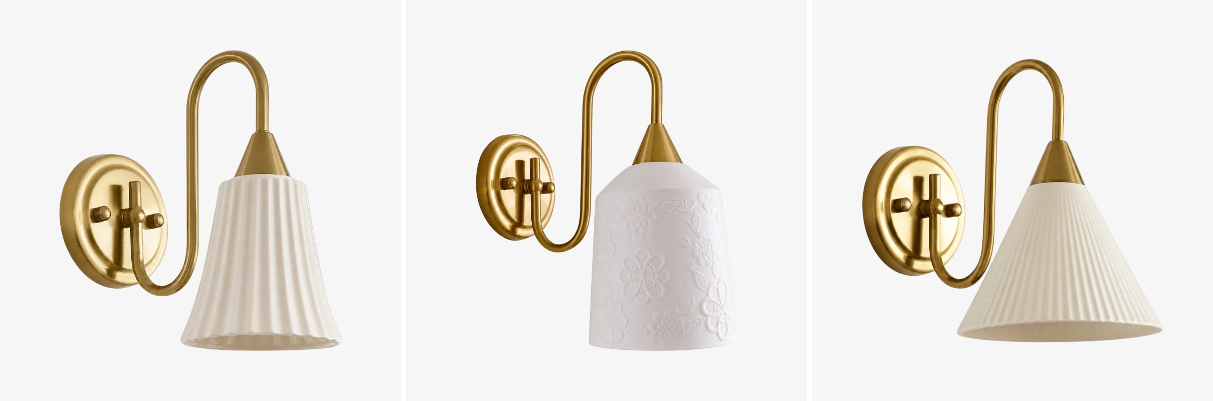 Drie stijlen van de Celvane wandlamp