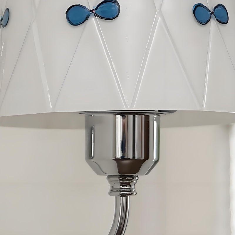Close-up van de fitting en glazen kap