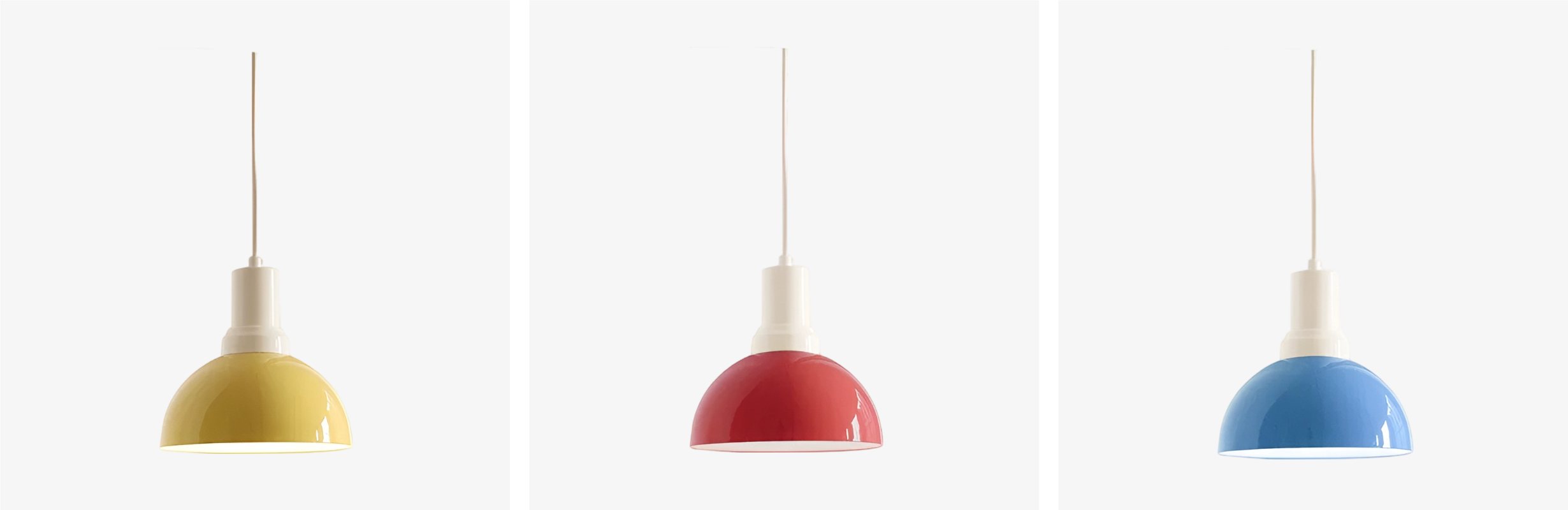 Rummia hanglamp in geel, rood en blauw
