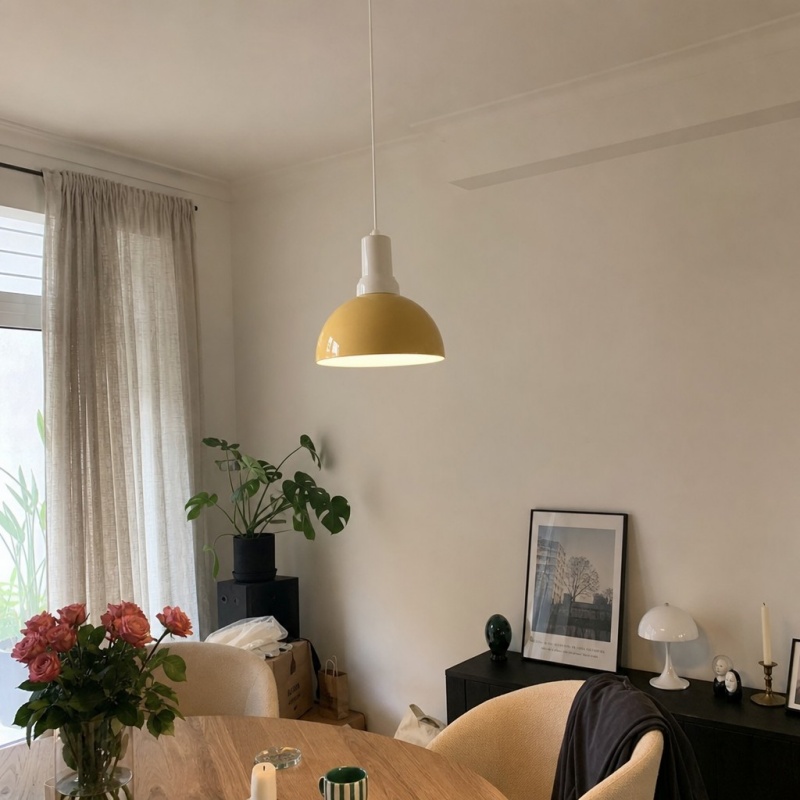 Klantfoto van de Rummia hanglamp in een woonkamer
