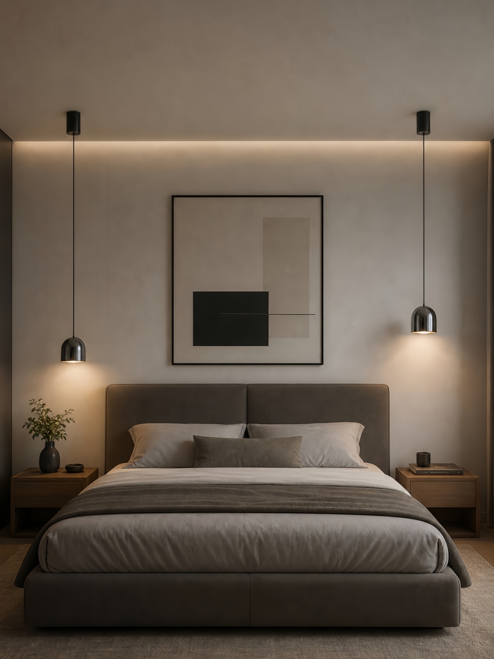 Veridia hanglamp met warme slaapkamerverlichting