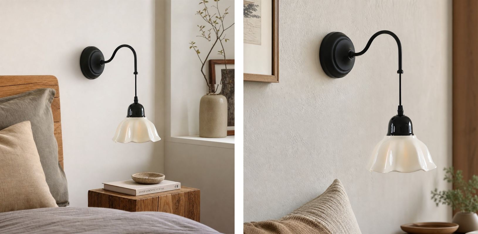 Cazelle wandlamp in twee passende interieurs