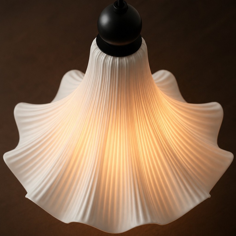 Detail van de verlichte bloemkap